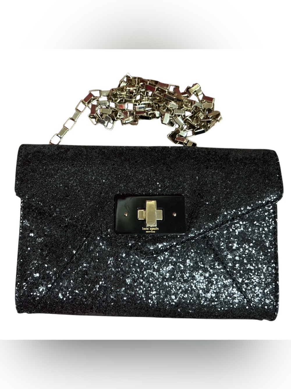 kate spade Black Glitter Chain Shoulder Bag